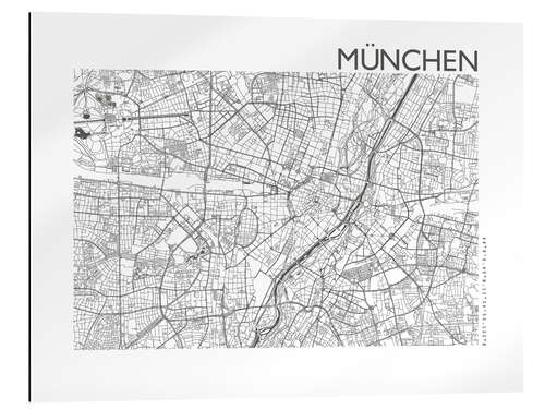 Galleritryk München – city map of Munich