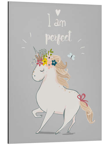 Tableau en aluminium Parfaite petite licorne