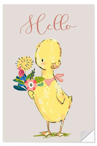 Sticker mural Hello petit canard