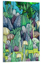 Tableau en plexi-alu Un jardin de cactus