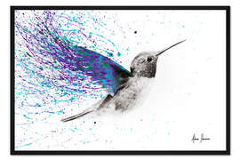 Gerahmter Kunstdruck Kolibri-Garten