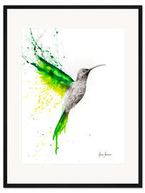 Gerahmter Kunstdruck Smaragdgrüne Sonne