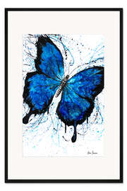 Gerahmter Kunstdruck Strand-Schmetterling