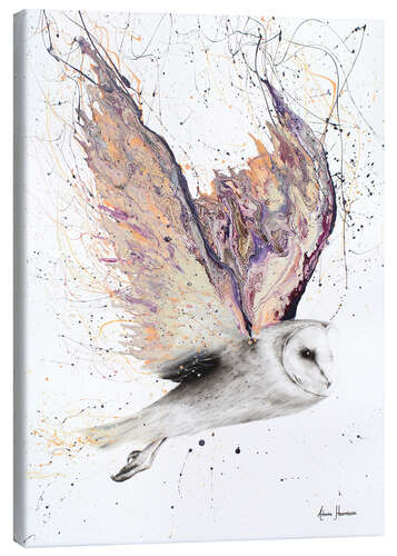 Canvas print Heart Winged Owl