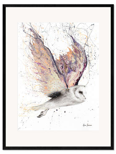 Framed art print Heart Winged Owl
