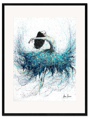 Ingelijste kunstdruk Opals and Waves Ballerina