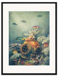 Gerahmter Kunstdruck Rifftaucher