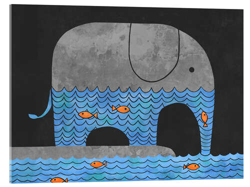 Obraz na szkle akrylowym Thirsty elephant
