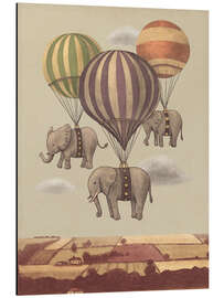 Aluminium print Flight of the elephants