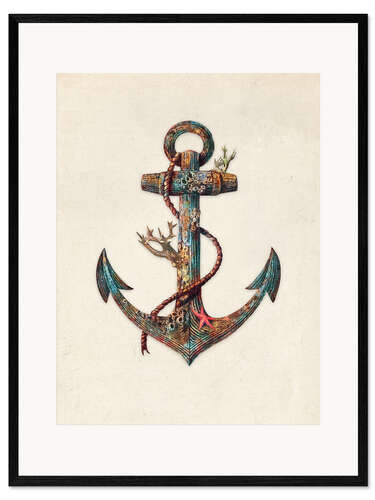 Plakat artystyczny premium w ramie Reef anchor