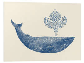 Foam board print A whale from Damask