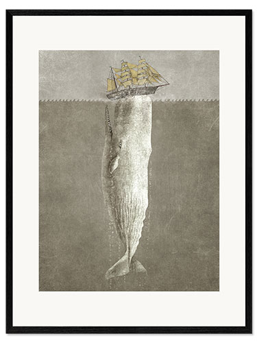 Impression artistique encadrée La vengeance de la baleine