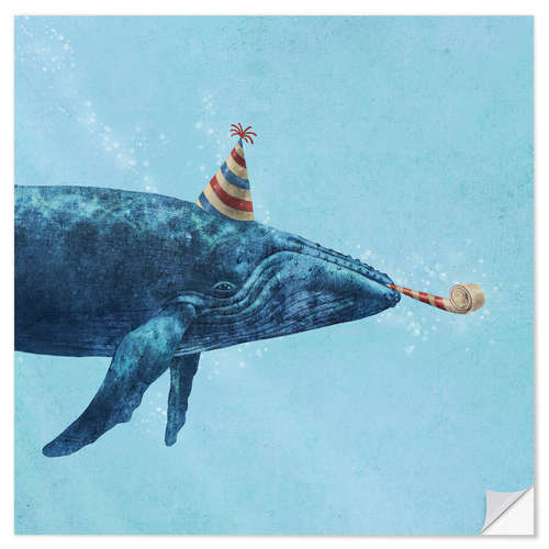 Naklejka na ścianę party whale