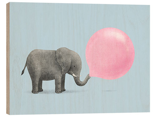 Wood print Jumbo bubblegum