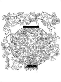 Colouring poster  Chinese lantern