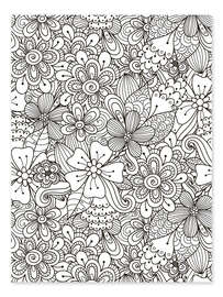 Colouring poster  Flower meadow