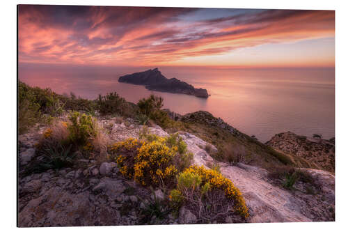 Aluminiumsbilde Sa Dragonera | Burning Sky (Mallorca / Spain)