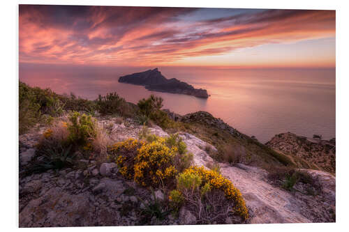 Foam board print Sa Dragonera | Burning Sky (Mallorca / Spain)