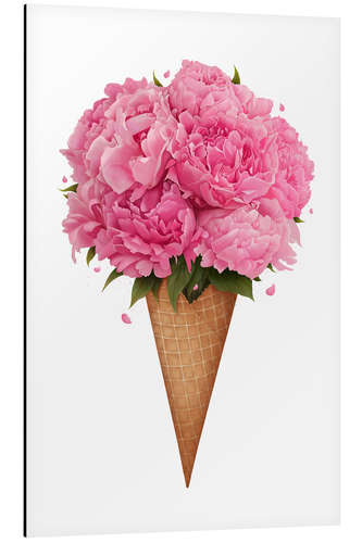 Stampa su alluminio Gelato con peonie