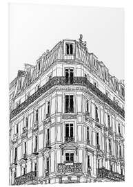 Foam board print Parisian Façade