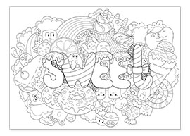 Colouring poster  Sweet