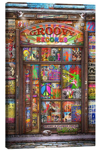 Canvas print Groovy Records