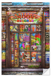 Naklejka na ścianę Groovy Records