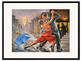 Ingelijste kunstdruk Dancing in the rain