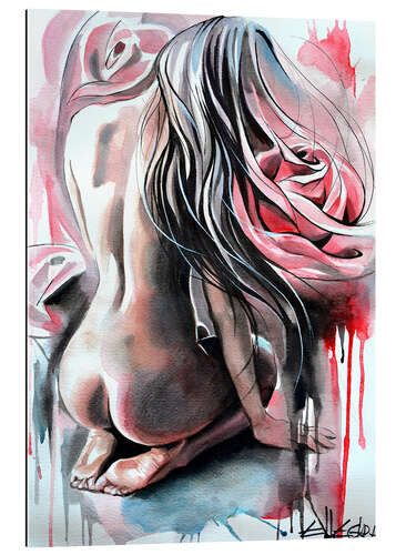 Quadro em plexi-alumínio Erotic rose