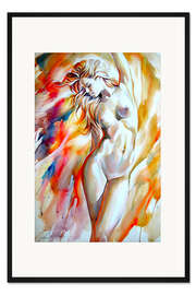 Gerahmter Kunstdruck Fließende Bewegungen