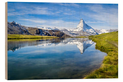 Trebilde Matterhorn and Stellisee in the Swiss Alps, canton of Valais, Switzerland