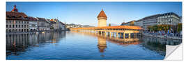 Vinilo para la pared Chapel Bridge in Lucerne