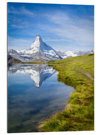 Gallery print Matterhorn and Stellisee in the Swiss Alps, canton of Valais, Switzerland