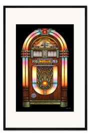 Gerahmter Kunstdruck Vintage Jukebox