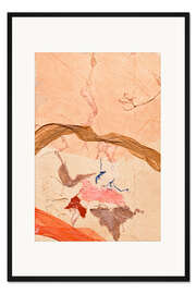 Gerahmter Kunstdruck Blattwerk abstrakt II