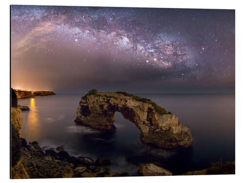 Aluminium print Es Pontas | Milky Way (Majorca / Spain)