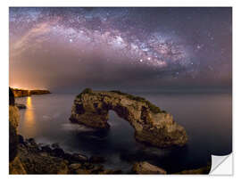 Selvklebende plakat Es Pontas | Milky Way (Majorca / Spain)