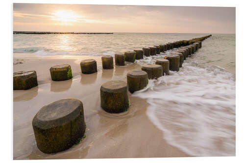 Tableau en PVC Coucher de soleil sur la mer Baltique