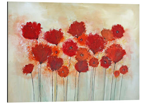 Tableau en aluminium Coquelicots