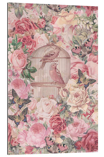 Gallery print Vintage Bird Cage And Roses