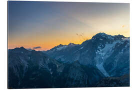 Gallery print Monte Bianco or Mont Blanc at sunrise, italian side