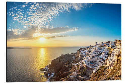 Obraz na aluminium Santorini at sunset