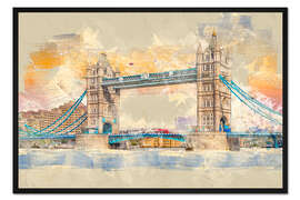 Gerahmter Kunstdruck London Tower Bridge