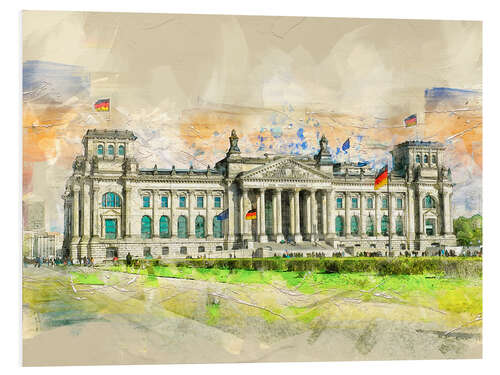 Foam board print Reichstag Berlin