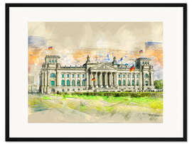 Gerahmter Kunstdruck Reichstag Berlin