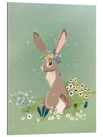 Galleriataulu Rabbit with wildflowers