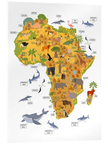 Akryylilasitaulu African animals