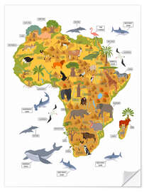 Naklejka na ścianę African animals