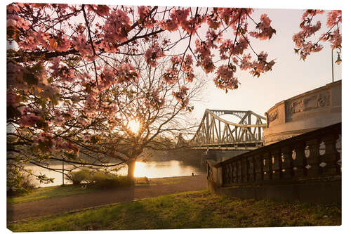 Quadro em tela Glienicke bridge early in the spring