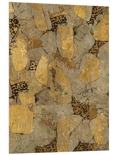 Foam board print Gilded stone II